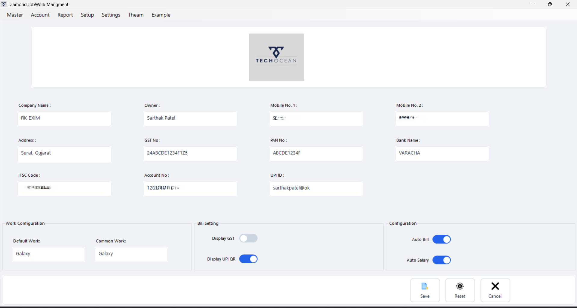 Tech Ocean – Diamond Job Work Management ERP